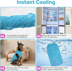 2 Pack Dog Shirts, Breathable Dog Clothes, Camouflage Printing Pet Sleeveless Vest, Stretchy Tank Top T-Shirts for Large Medium Dogs, Light Blue+Purplish Red (XL)