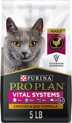 Purina Pro Plan Vital Systems Chicken and Egg Formula 4-in-1 Adult Dry Cat Food - 5 lb. Bag