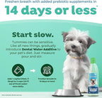 TropiClean Fresh Breath Water Additive for Dogs with Prebiotics, Gut Health for Dogs, Breath Freshener and Teeth Cleaning Solution, 16oz.