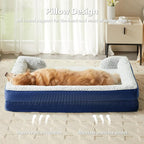 Orthopedic Dog Bed for Medium Dogs, Egg Crate Foam Bed for Medium Dogs, Equipped with Removable Waterproof Pillow Cover and Anti-Slip Bottom, Pet Bed