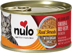 Nulo Real Shreds with Organ Meat Wet Canned Cat Food, Chicken & Beef, 2.8 Ounce, 12 Cans
