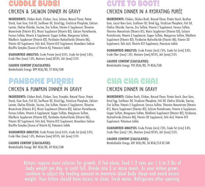 Weruva B.F.F. Kitten The Kitten Me Softly Variety Pack, 2.8oz Can, Pack of 12