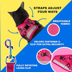 Travel Cat Harness and Leash Set - Adjustable Fit Mesh Cat Harness and Reflective Strap - Comfort Walking Vest for Kitten for Outdoor Walking, Hiking (Extra Small)