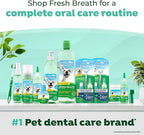 TropiClean Fresh Breath Water Additive for Dogs | Dog Breath Freshener & Teeth Cleaning Solution | No Toothpaste or Toothbrush Required | 16 oz + Pump