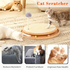 Cat Scratcher, Cat Natural Sisal Scratching Pad, Kitten Interactive Toy with Ball Track Spring Ball for Chasing Hunting Mental Physical Exercise Puzzle