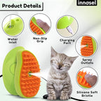 Cat Steam Brush for Shedding, Steamy Grooming Comb with Anti-Static Spray for Cats & Dogs, Gentle Defur Comb for Tangled & Loose Hair, Ergonomic Pet Mist Brush Design, Cepillo de Vapor para Gato Perro