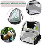 Lollimeow Cat Backpack Carrier, Ideal for Small Animals & Puppies, Outdoor Adventures, Vet Transport. Fully Ventilated Design for Ultimate Comfort On-The-Go