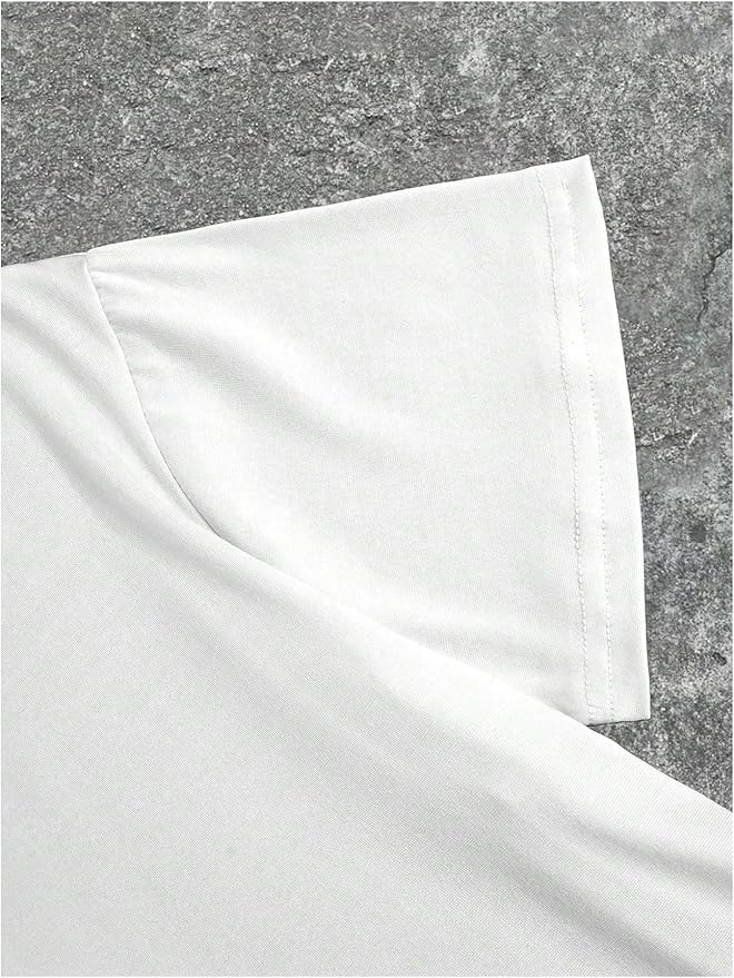 Verdusa Women's Lips Print Graphic Tees Y2k T Shirts Summer Crew Neck Vintage Going Out Tops