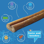 Jack&Pup 6-inch Bully Sticks for Large Dogs (20 Pack) All Natural Thick Bully Stick for Dogs | Singe Ingredient Long Lasting Pizzle Sticks