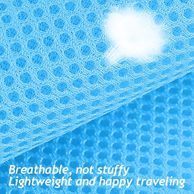 shudyear Summer cat Chest Harness and Leash, Anti-Escape Adjustable Soft mesh cat Leash and Chest Harness Set for All Types of Cats cat Vests(Size XL, Sky Blue)