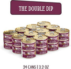 Weruva Cats in The Kitchen, The Double Dip with Chicken & Beef Au Jus Cat Food, 3.2oz Can (Pack of 24)