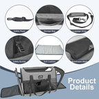 Cat Carrier Dog Carriers for Small Medium Dogs Large Cat Carrier Soft Sided Cat Carriers, Pet Travel Carrier Collapsible Cat Bag 0-25 Lbs, Puppy Kitten Carrier (Grey)