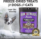 Northwest Naturals Raw Rewards Freeze-Dried Pork Liver Treats for Dogs and Cats - Bite-Sized Pieces - Healthy, 1 Ingredient, Human Grade Pet Food, All Natural - 10 Oz