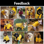 Dog Raincoat rain Jacket Raincoat Dogs Waterproof Small Medium Breeds Zip Closure Storage Pocket Harness Hole Black M