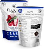 The New Zealand Natural Pet Food Co Meow Air Dried Cat Food - Beef & Hoki Recipe,High Protein Dry Cat Food, Training Treats, Meals & Toppers,3.5oz