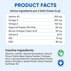 Omega 3 Fish Oil for Dogs Chews - Dog Skin & Coat Supplement for Itch Relief, Hot Spot Treatment - USA Product - Salmon Oil for Dogs Itching Skin Relief, Shedding, Hip & Joint Health - 120 Soft Treats