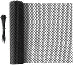 16.4 FT x 15.7 in Roll Mesh Fence, Versatile Black Plastic Fencing & Netting, Cuttable Animal Wire Mesh Fence, Durable Tree Trunk Protector, Suitable for Cat Dog Rabbit Barrier and Plant Protectors