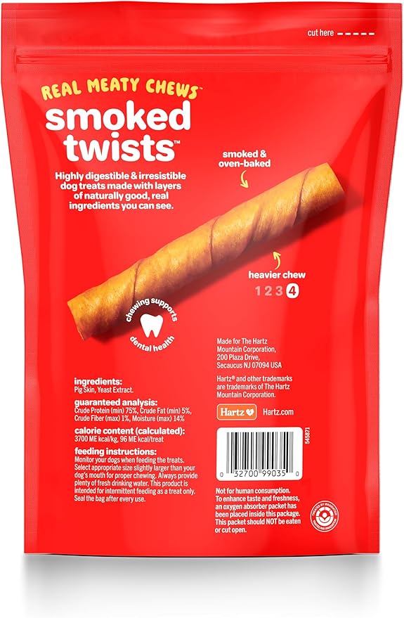 Hartz Oinkies Pig Skin Twists 3" (10 Pack)