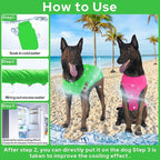 2 Pack Dog Cooling Shirts, Ice Pet Vest Dog Clothes for Instant Cooling, Lightweight Breathable Sleeveless T-Shirts for Large Dogs, Bright red+Fresh Green (M)