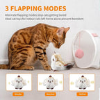 Gigwi Flappy Bird Cat Toy For Indoor Cats, Rechargeable Lifelike Sandpiper Interactive Flapping Bird Cat Toy Tweet, Flapping Wings & Lively Chirping, Catnip Toys For Kitten, Touch Activated (Princess)