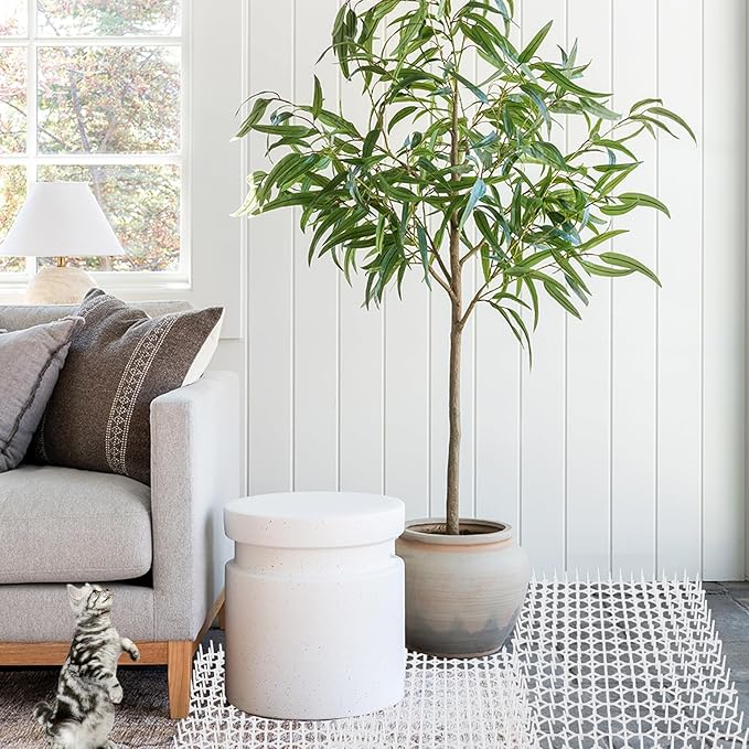 16PCS Cat Scat Mat 16x11 Cat Spike Keep Cats Out of Yard Permanently, Scat Mat with Spiked Outdoor Garden Indoor Furniture, Plastic Anti Digging for Dogs Deterrent, White Cat Deterrent for Counter