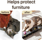 3 Packs in 1 Cat Scratch Pad – Cat Scratcher Cardboard to Protect Furniture,Each Cat Scratching Board with 2 Corrugated Cardboard Pads & Playful Bell