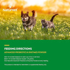 NaturVet – Advanced Probiotics & Enzymes - Plus Vet Strength PB6 Probiotic | Supports and Balances Pets with Sensitive Stomachs & Digestive Issues | for Dogs & Cats (4 oz)