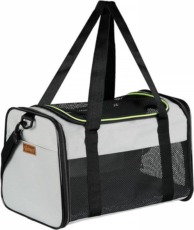 Cat Carrier - Portable Foldable Dog Pet Carrier, Soft-Sided Pet Bag up to 15 Lbs, Airline Approved Travel Puppy Carrier