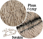 Friends Forever Donut Dog Bed Faux Fur Fluffy Calming Sofa For Large Dogs, Soft & Plush Anti Anxiety Pet Couch For Dogs, Machine Washable Coco Pet Bed with Non-Slip Bottom, 36"x36"x8" Tan