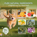 10Pack Cat Repellent Outdoor & Indoor: Natural Cat Deterrent Essential Oils Ball-Natural Extract Essential Oil, Anti Cat Scratch for Furniture, Keep Cats Off Yard Garden Lawn Plants Trash Can (10Pack)