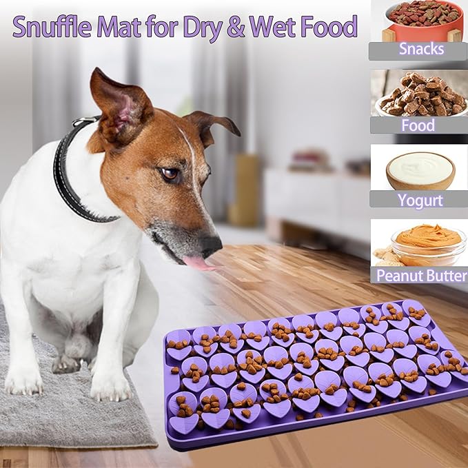Snuffle Mat for Medium Dogs,Silicone Slow Feeder Lick Mat for Dogs Slow Eating,Encourages Natural Foraging Skill,Interactive Feed Game Toy Lick Mat Bowl for All Breed Dog