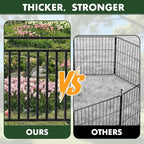 Durable Dog Fence 40" Height 48 Panels Thickened Dog Playpen with Portable Handle & Strap, Easy to Install – Stylish Curved Panel Design for Pets, Indoor Use Outdoor Use