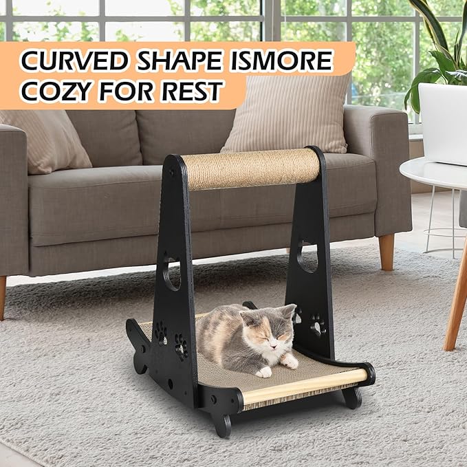 Cat Scratching Bed, Cat Scratcher Lounge, Reversible Cat Scratching Board, Cardboard Cat Scratcher, Premium Cat Scratch Post, Durable Cat Scratchers, Cat Scratching Post