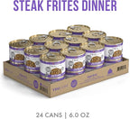 Weruva TruLuxe Cat Food, Steak Frites Dinner with Beef & Pumpkin in Gravy, 6oz Can (Pack of 24)
