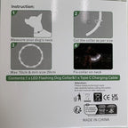 Joytale Light Up Dog Collar, Rechargeable Rainproof LED Collar for Night Walking Safety, Soft Silicone Glow in The Dark, Suitable for Small Medium Large Dogs, Orange