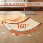 Sisal Cats Scratcher Bed Shaped U, Beech Wood Scratching Pad Indoor cat Toy,Durable,Wooden Cat Furniture Protector, Scratch Post for Larges Cats Scratcher Lounge,Clawing and Play