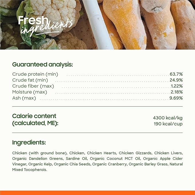 smallbatch Pets Freeze Dried Cat Treats, Raw Dry Cat Food Bites, Chicken Recipe, High Protein Food Topper or Training Treats for Cats, Humanely Sourced Meat, Made in The USA, Non GMO, 10 oz Bag