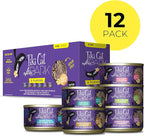 Tiki Cat After Dark Pâté, Variety Pack, High-Protein and 100% Non-GMO Ingredients, Wet Cat Food for Adult Cats, 3 oz. Cans (Pack of 12)