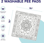 PUPIBOO Washable Pee Pads for Dogs and Cats - Super Absorbent Reusable Puppy Training Pads - 100% Waterproof, Leak-Proof & Non-Slip Whelping Pads for Pet Housebreaking