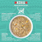 KOHA Pure Shreds Duck Entrée for Cats, Single Meat Wet Cat Food 2.8oz Cans (Pack of 24)