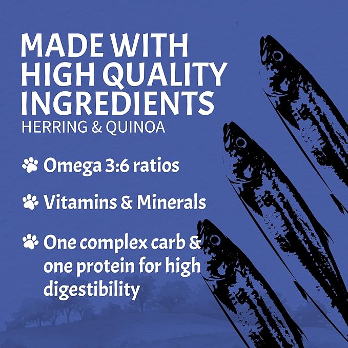 Canine Caviar - Wild Ocean: Herring & Teff Alkaline Dry Dog Food, Limited Ingredients, Gluten-Free, Based on Science & Research, Veterinary Alternative Diet (11 Pound Bag)