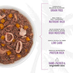 Tiki Cat Aloha Friends, Tuna, Calamari & Pumpkin, Grain-Free & High Moisture, Wet Cat Food for All Life Stages 3 oz. Can (12 Count)