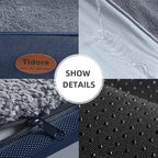 Orthopedic Dog Beds for Medium Large Dogs, Durable Egg Crate Foam Sofa Dog Bed wit Washable Removable Cover,Waterproof Lining and Nonskid Bottom,Pet Bed for Large Dogs (Dark Grey, X-Large)