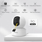 BoyKeep Indoor Camera 2K, 5G/2.4GHz Pet Camera with Phone App,Cameras for Home Security, Motion Tracking, Color Night Vision, 2-Way Audio, WiFi 12-Second Cloud Storage