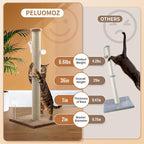 36'' Tall Cat Scratching Post, Large Sisal Scratch Post for Indoor Cats, Sturdy Cat Scratcher Tower, Vertical Cat Scratch Pole, Modern Cat Furniture for Kittens & Adult Cats (Brown)