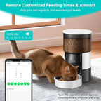Automatic Cat Feeder with Camera, 2.4Ghz WiFi Timed Dog Food Dispenser with APP Control, 3L Auto Dry Food Feeders for Pets with HD Video, 1-8 Meals/Day, 10s Voice Recorder (Camera and WiFi)