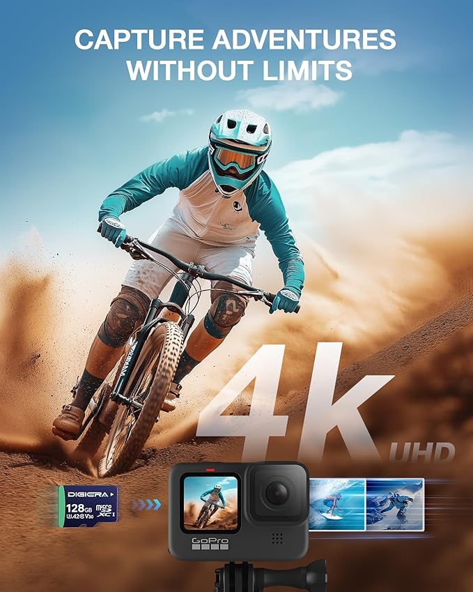 128GB CT100 microSDXC UHS-I Memory Card with Adapter - up to 100MB/s, C10, U3, V30, 4K UHD, A2, Micro SD Card for Smartphones, Tablets, Cameras, Gaming Consoles, and Drones (2 Pack)