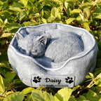 Cat Memorial Stones Garden Statues Engraved with Name, Personalized Pet Memorial Stones for Cat Headstones Grave Markers Tombstones Sympathy Gifts Loss Gifts Outdoors