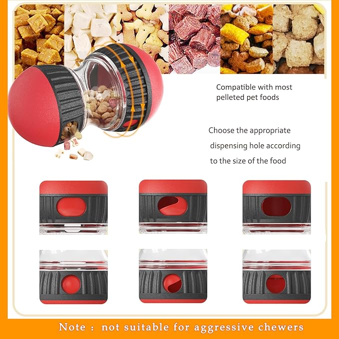 Interactive Treat Dispensing Toys for Smart Puppy Middle Dogs to Keep Them Busy, Cognitive Enrichment Dog Puzzle Slow Feeder Ball Toy (Feeder Toy 4pcs)