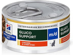 Hill's Prescription Diet m/d GlucoSupport Chicken & Liver Stew Canned Cat Food, Veterinary Diet, 2.9 oz., 24-Pack Wet Food
